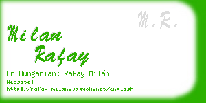 milan rafay business card
